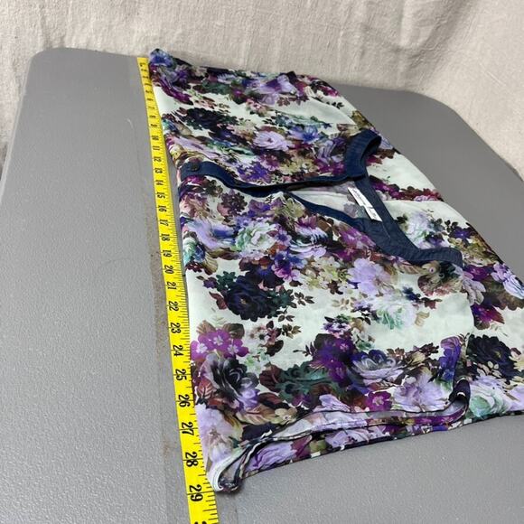 Liz Claiborne Womens Floral Fairy Popover Top Size 2X Flowy Lightweight Office - Picture 7 of 9